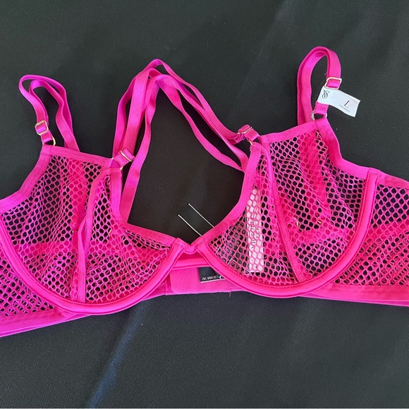 CLEARANCE $9̶9̶ Victoria’s Secret Fishnet open cup bra & open back panty set - Picture 4 of 5